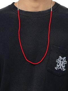 【25AW】グラス ビーズ ネックレス / GLASS BEADED NECKLACE / レッド