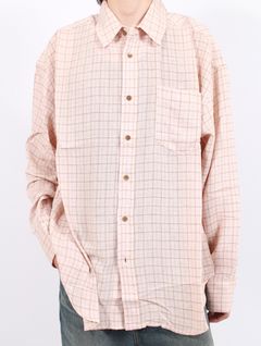 【25AW】ルーム シャツ 長袖 チェック / ROOM SHIRT / AIRY PINK CHECK(ピンクチェック)