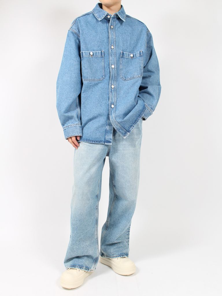 HED MAYNER - 【24SS】ワイドフィット ウォッシュ デニムパンツ / BLUE  