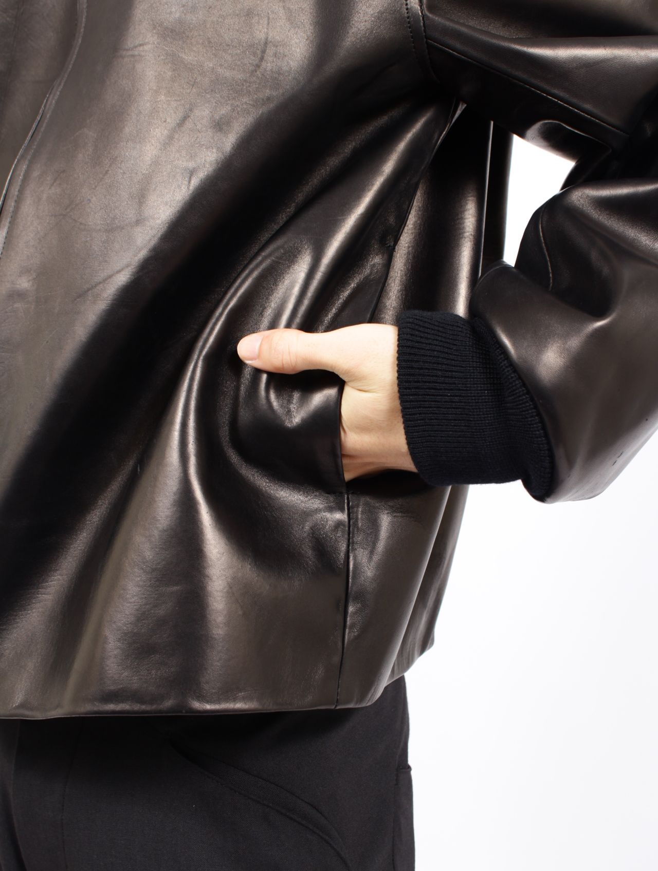 【26SS】レザー ジャケット / LEATHER JKT / ブラック