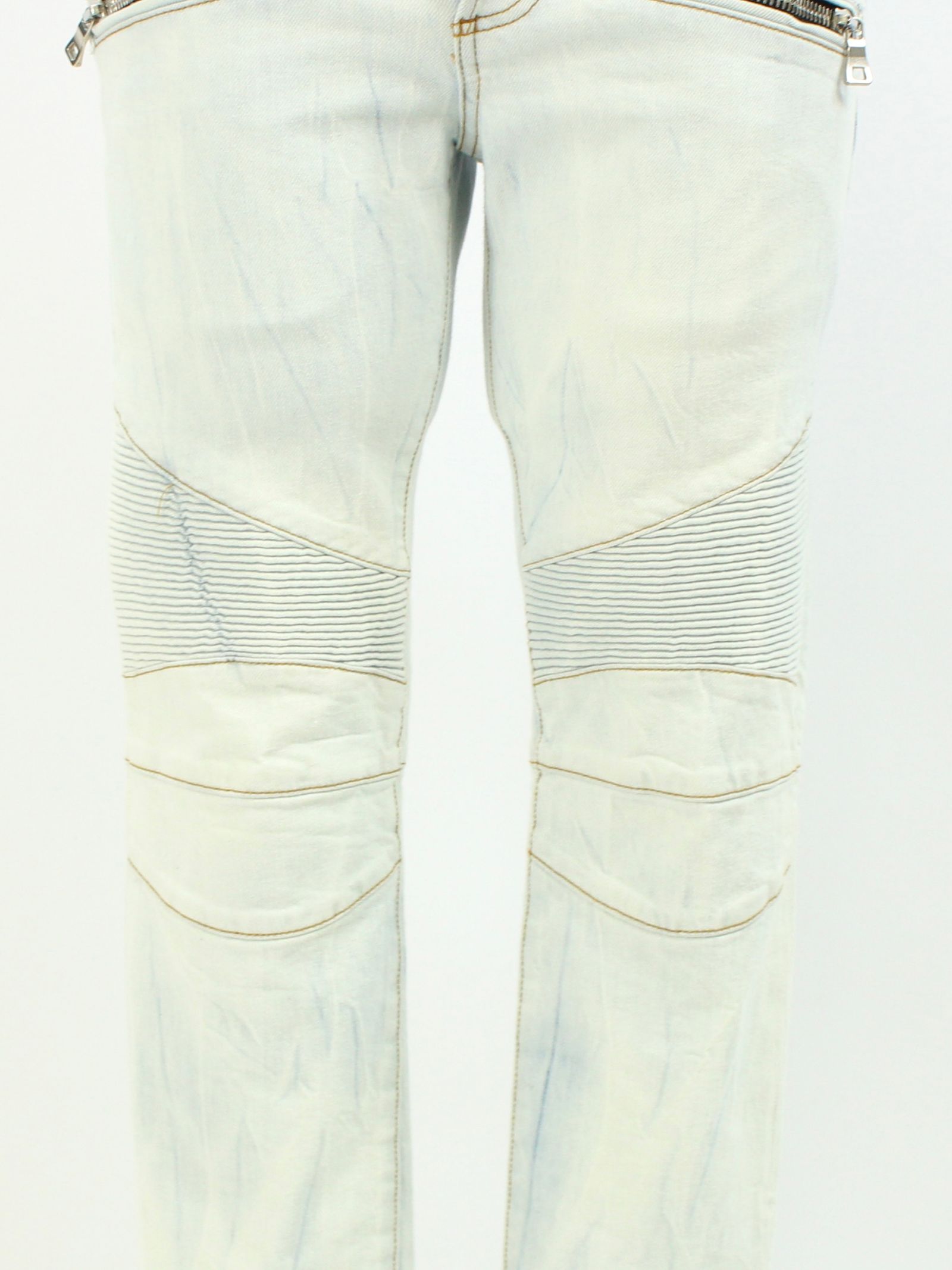 バイカータイダイ スキニーデニムパンツ / BIKER TIE-DYE DENIM / ライトブルー