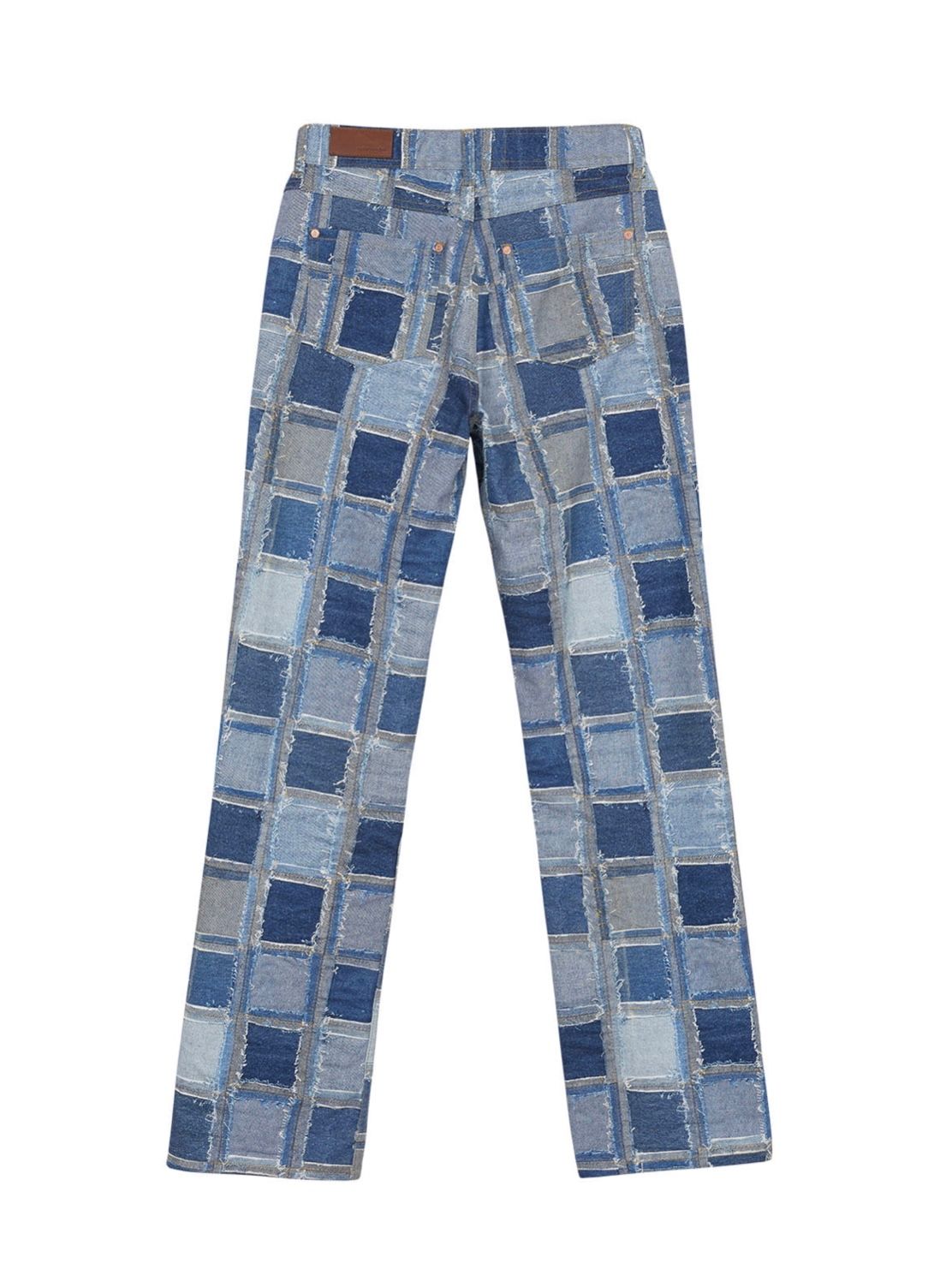 【21AW】パッチワークプリント デニムパンツ / RODE PATCHWORK PRINT DENIM PANTS / ブルー