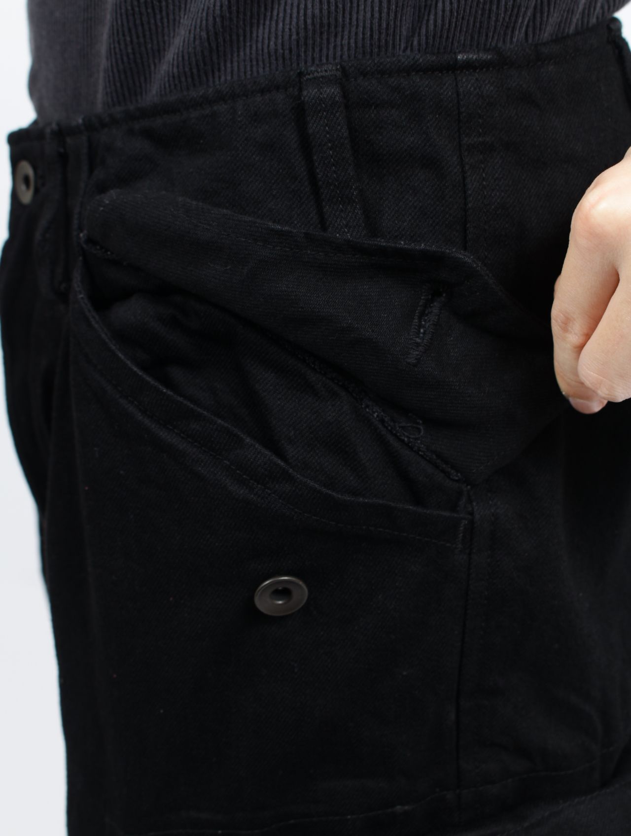 【25SS】12oz デニム カーゴ パンツ / 12oz DENIM / ブラック