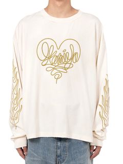 【24AW】ロープ ブリーチド ロングスリーブ Tシャツ / "ROPE" BREACHED L/S TEE / ホワイト