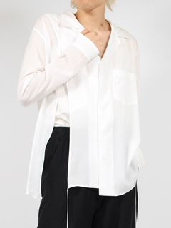 sulvam - 【24SS】開襟 パイピング シャツ / PIPING SHIRT / ホワイト  