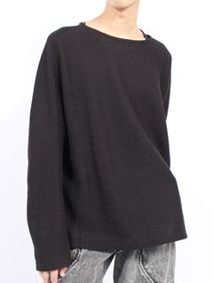 【25AW】ロングスリーブ Tシャツ 長袖 メッシュ カットソー / LONG SLEEVE T-SHIRTS / ブラック