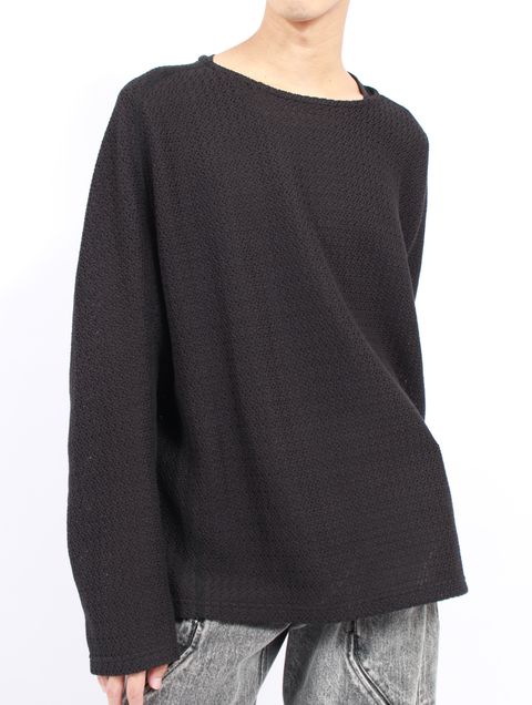 【25AW】ロングスリーブ Tシャツ 長袖 メッシュ カットソー / LONG SLEEVE T-SHIRTS / ブラック