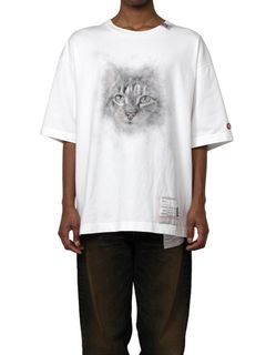 【24AW】キャット プリンテッド Tシャツ / CAT PRINTED TEE / ホワイト
