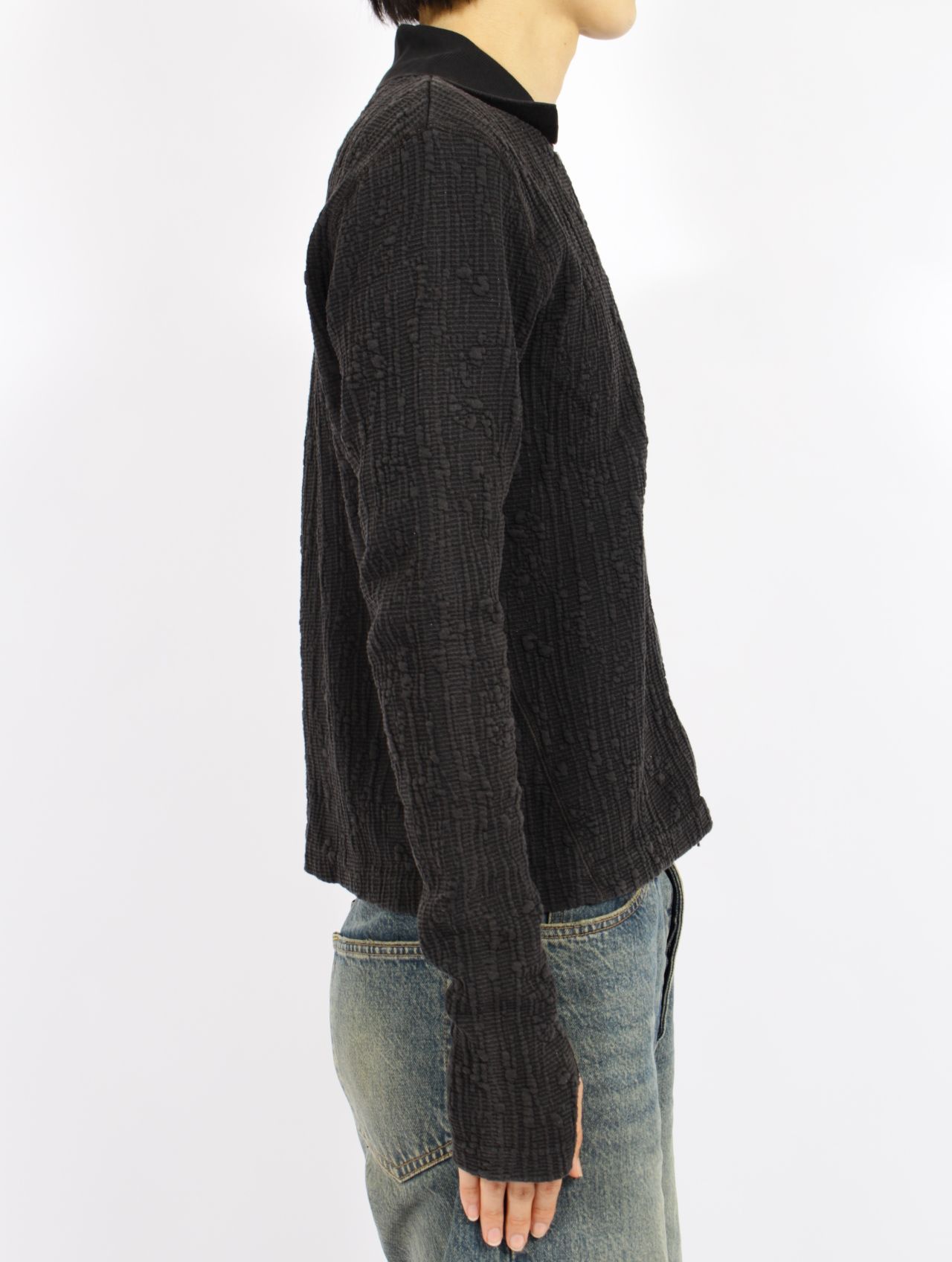 【25AW】LYRA ZIP CARDIGAN / リラジップ カーディガン / FADED BLACK(ブラック)