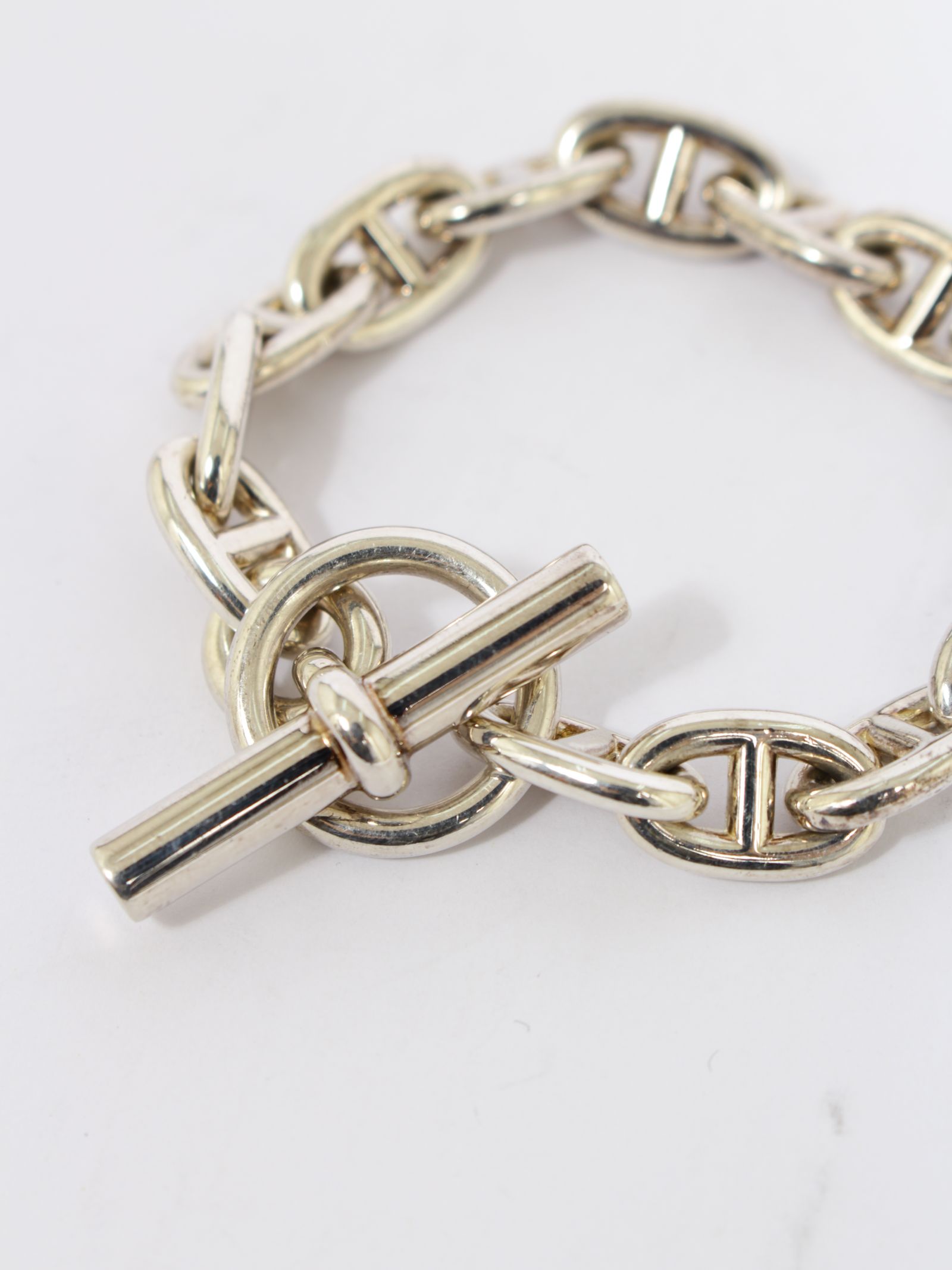 【HERMES VINTAGE】シェーヌダンクル MM 14コマ シルバー925 / CHAINE D'ANCRE MM / シルバー