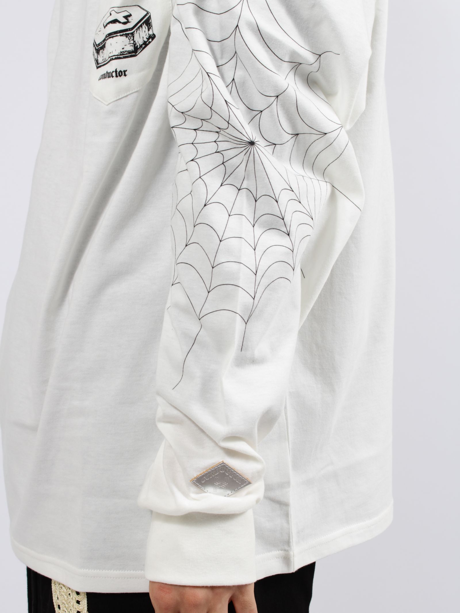 【26SS】スパイダー ウェブ ロングスリーブ Tシャツ / SPYDER WEB LONG SLEEVE T-SHIRT / ホワイト