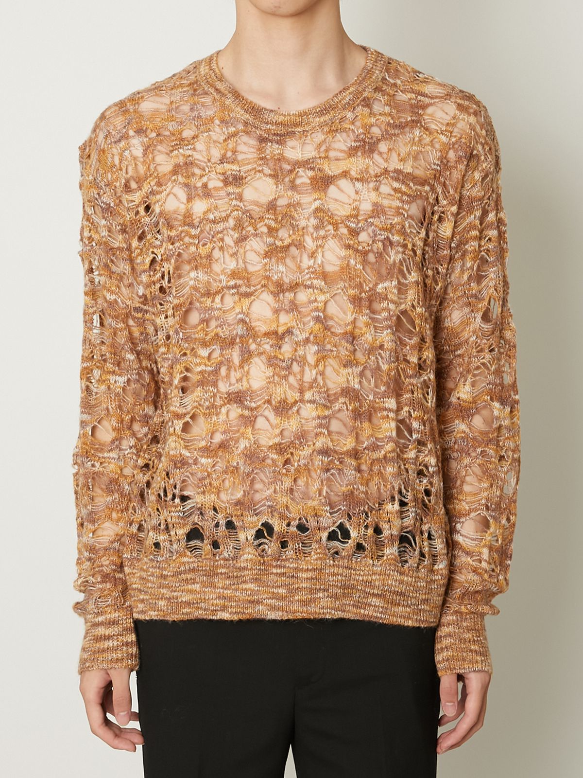 【25AW】モヘア ニット 長袖 プルオーバー / MOHAIR KNIT / イエロー