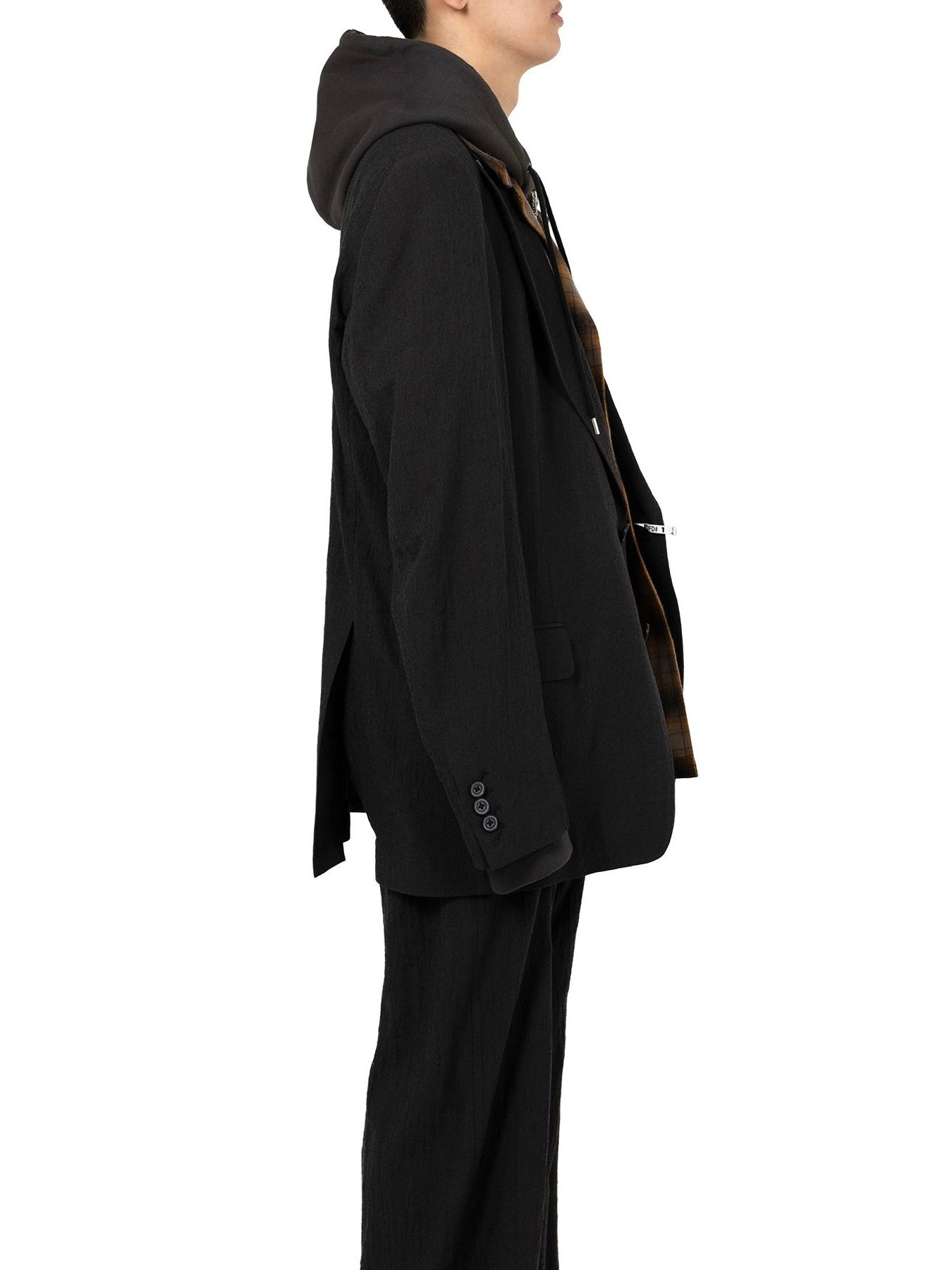 【25AW】ドッキング トリプル レイヤード ブレザー ジャケット / TRIPLE LAYERED BLAZER / ブラック