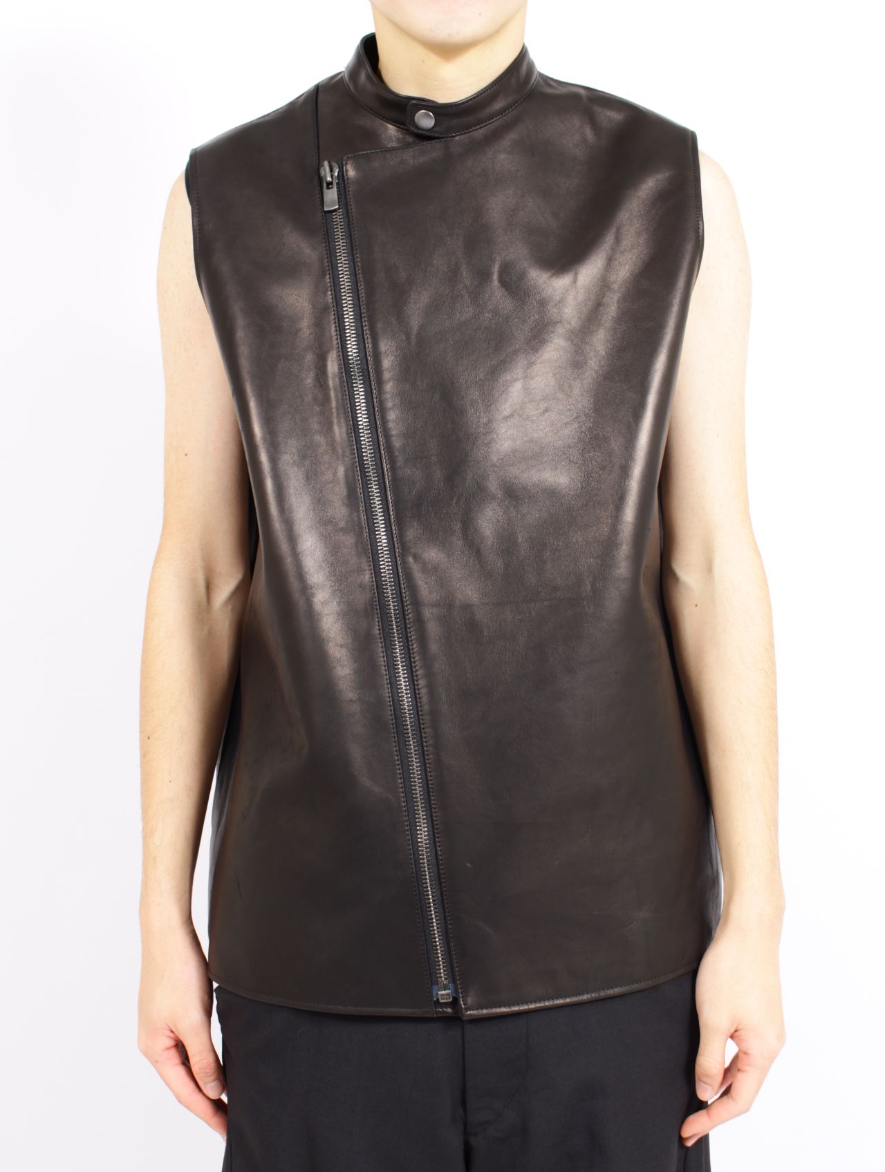 【26SS】レザー ベスト / LEATHER VEST / ブラック