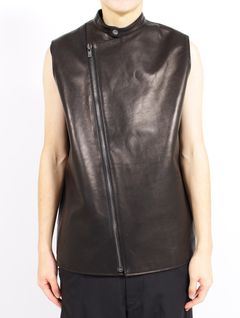 【26SS】レザー ベスト / LEATHER VEST / ブラック