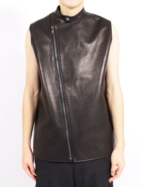 【26SS】レザー ベスト / LEATHER VEST / ブラック