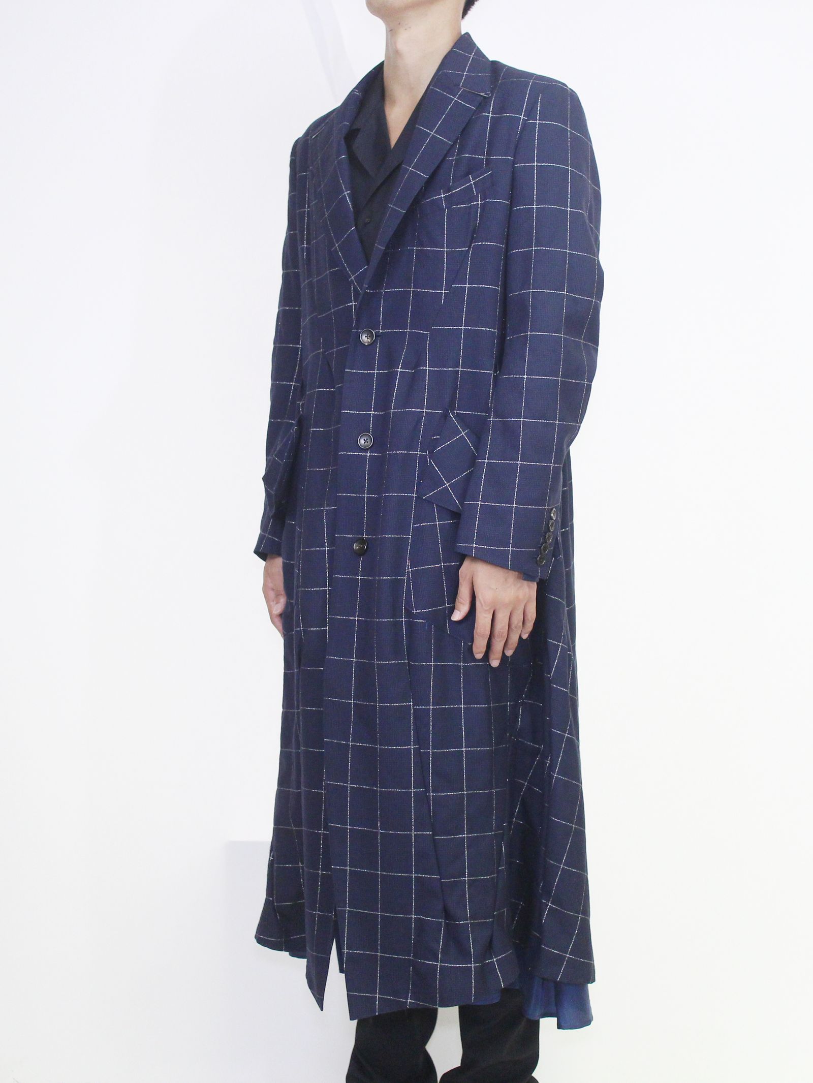 【セール 登場から人気沸騰】 - sulvam ダーツロングコート STORY | ネイビー / coat long Darts / ジャケット・アウター