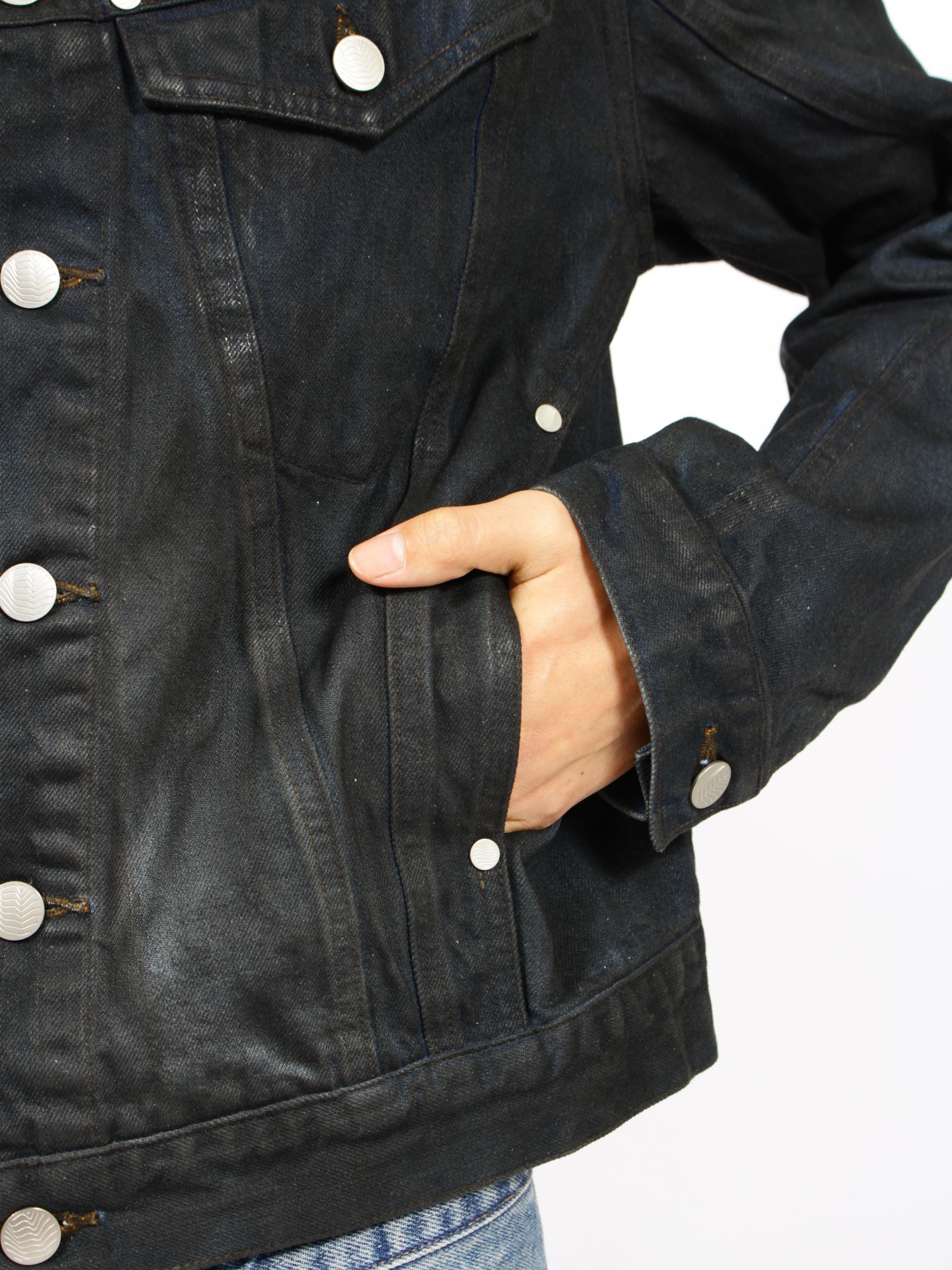 【26AW】デニム トラッカー ジャケット コーティング デニムジャケット / DENIM TRUCKER JACKET / LUSTER COATED INDIGO(インディゴ)