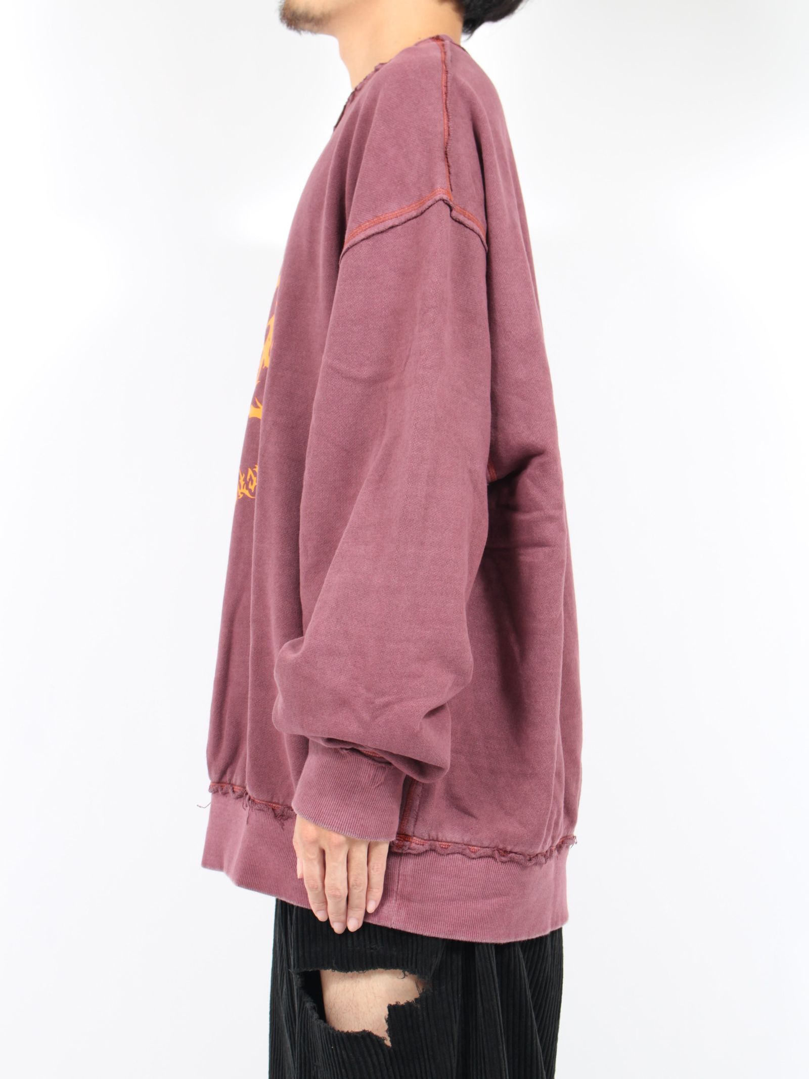 【24AW】ピグメント ペンタグラム コットン クルーネック スウェット / PIGMENT DYE COTTON CREWNECK SWEATER 'PENTAGRAM / ブラウン