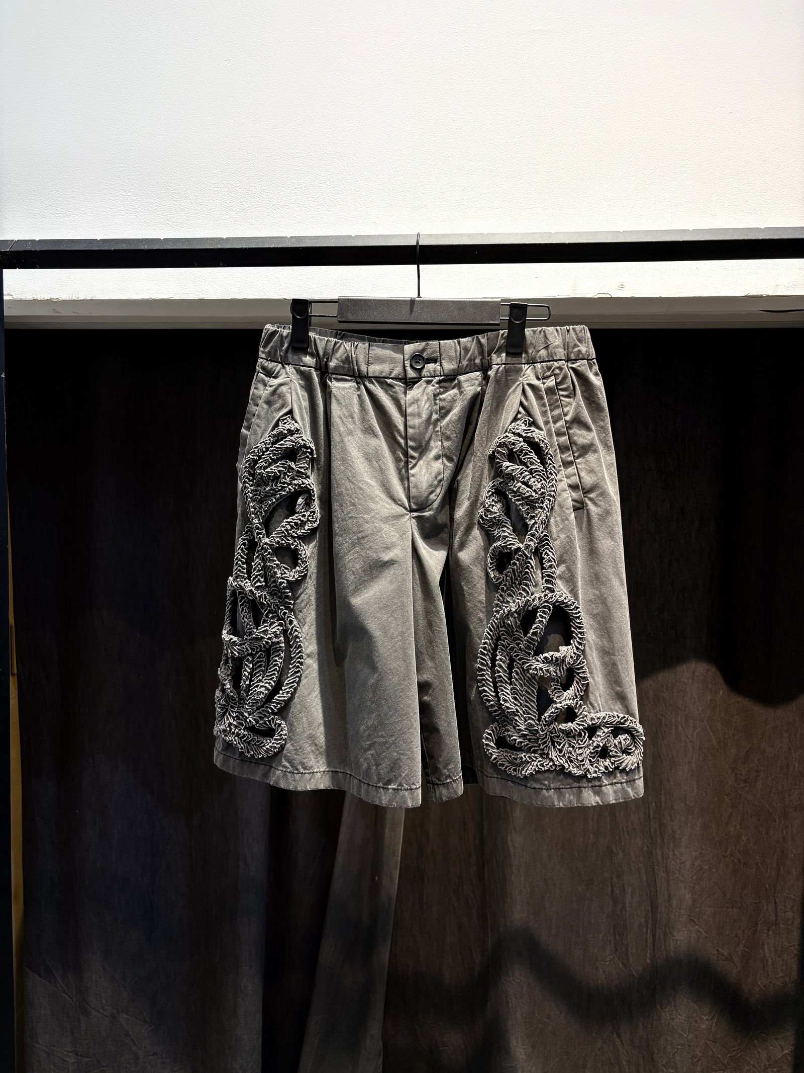 【27SS】刺繍 ハーフパンツ ショーツ / SHORTS / グレー
