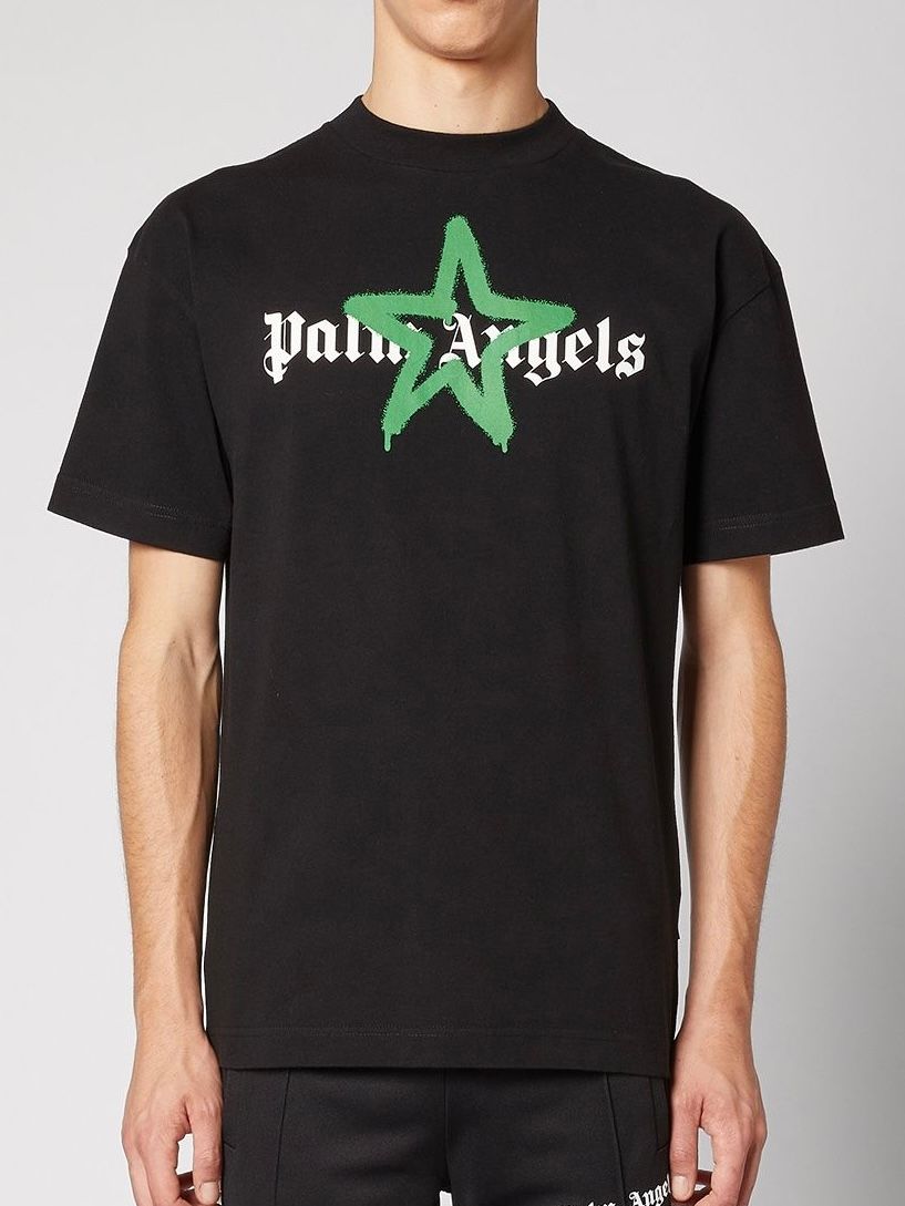 定価46200円　Palm Angels ロゴ ニット セーター  S グリーン