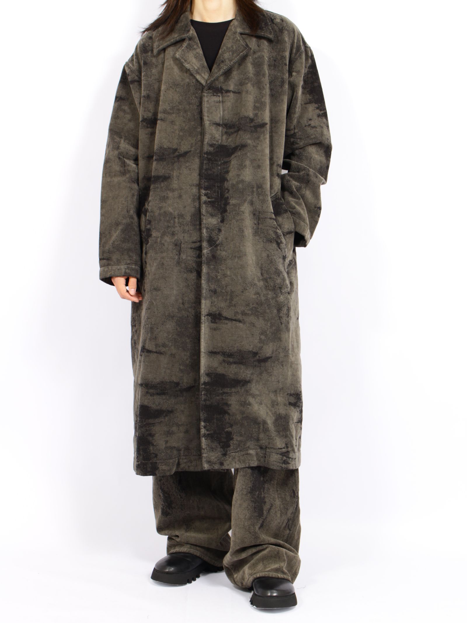 【26AW】モール ジャガード デニム コート / MOLE JACQUARD DENIM COAT / グレー