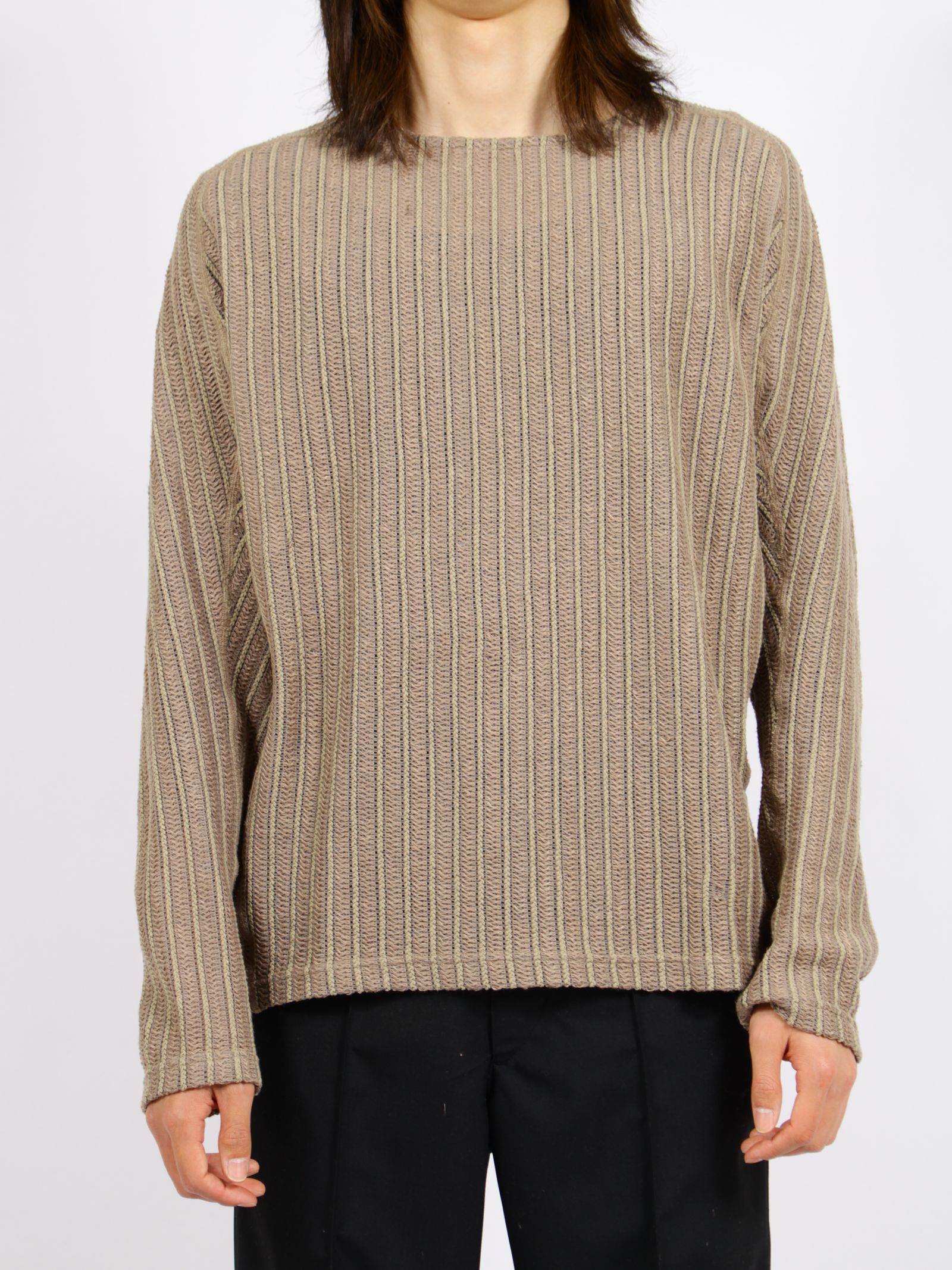 【26SS】ウェーブ ロングスリーブ Tシャツ / LONG SLEEVE T-SHIRTS WAVE / ベージュ