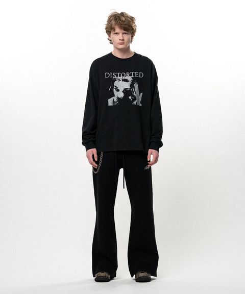【26AW】ディストーテッド・ガール・ロングスリーブ・ティーシャツ/ "DISTORTED Girl" L/S T-shirt / ブラック