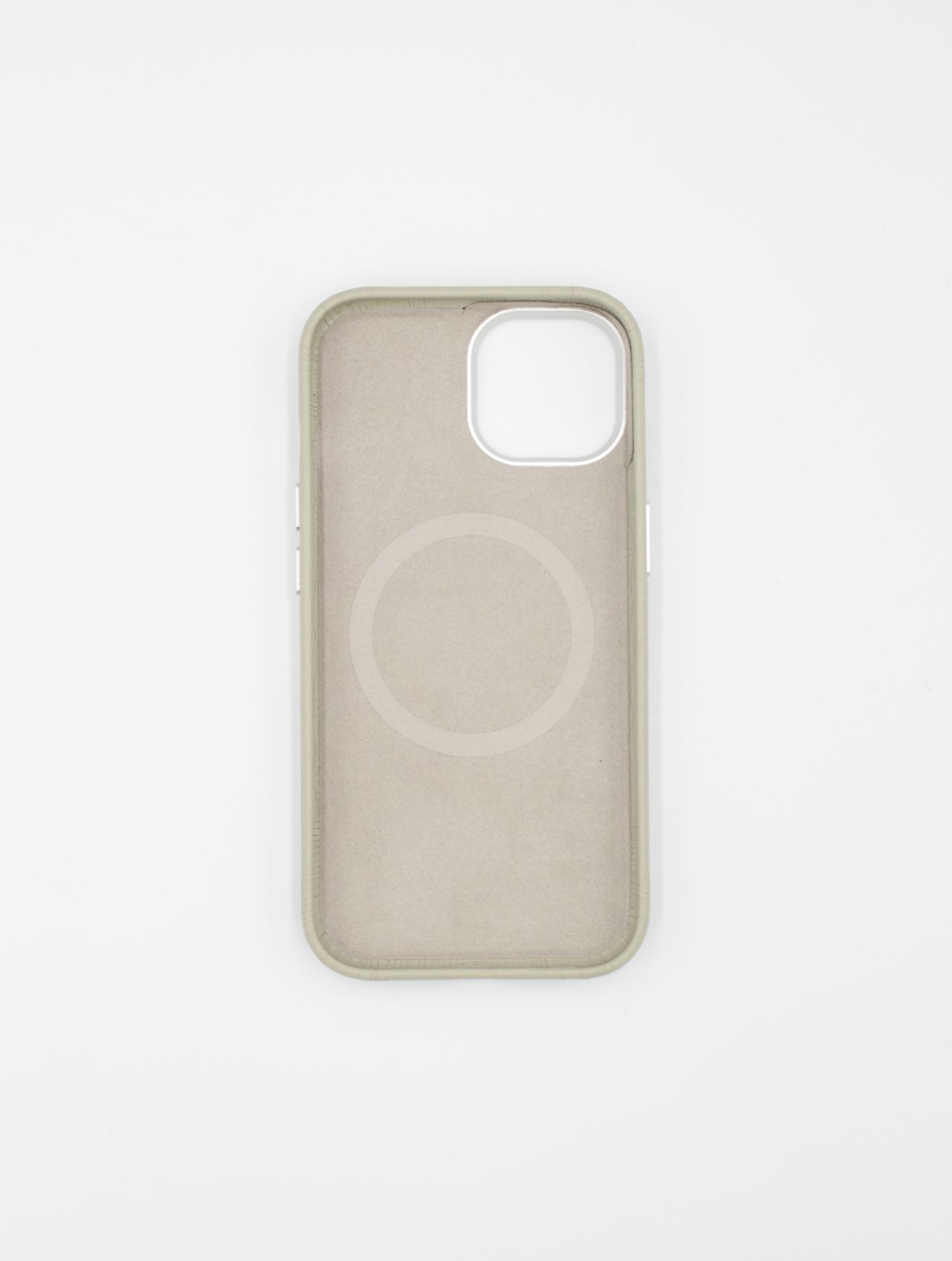 objects.io iPhone15Proケース+ウォレット　ホワイトベージュ レザー製 iPhoneケース セット / 長さ調節可能 ストラップ付
