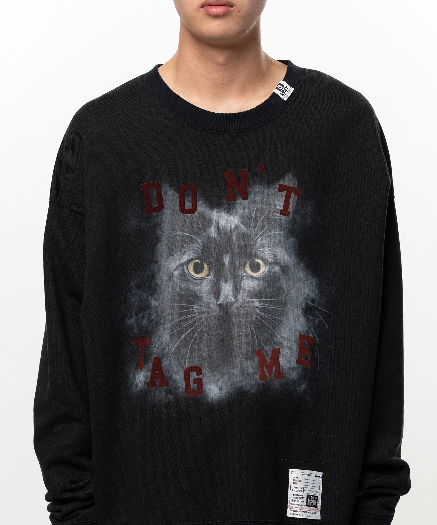 【26AW】キャット プリンテッド スウェット プルオーバー / CAT PRINTED SWEAT PO / ブラック