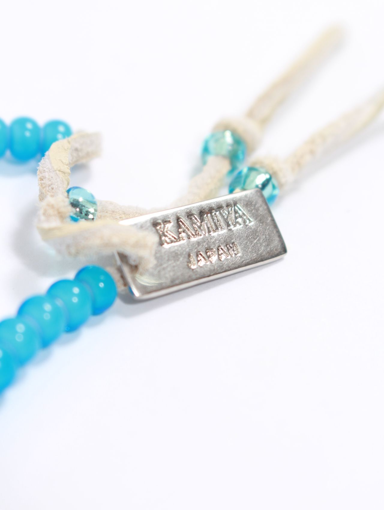 【25AW】グラス ビーズ ブレスレット / GLASS BEADED BRACELET / アクア