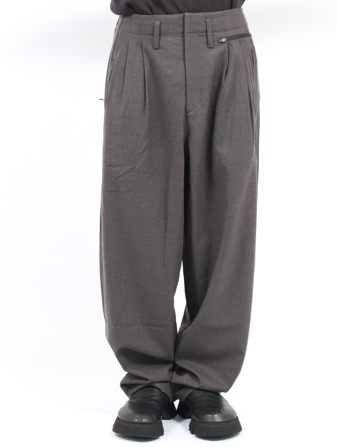 【25AW】ワイド パンツ / WIDE PANTS / チャコール