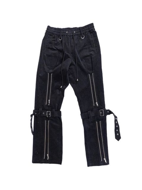 【26AW】コットン コーデュロイ ボンデージ イージー トラウザーズ / COTTON CORDUROY BONDAGE EASY TROUSERS / ブラック