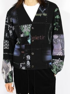 【26AW】フラグメント カーディガン バージョン シリアル エクスペリメンツ レイン / FRAGMENT CARDIGAN VER, SERIAL EXPERIMENTS LAIN / ブラック