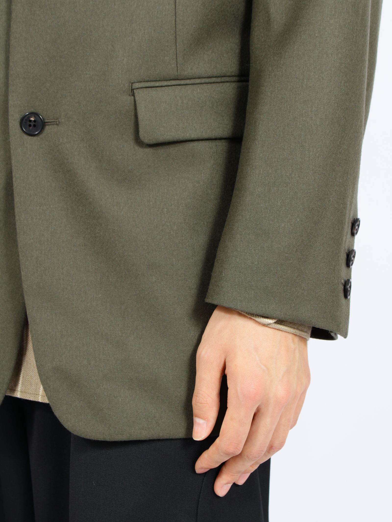 【26AW】 ウール テーラード ジャケット / WOOL TAILORED JACKET / グリーン