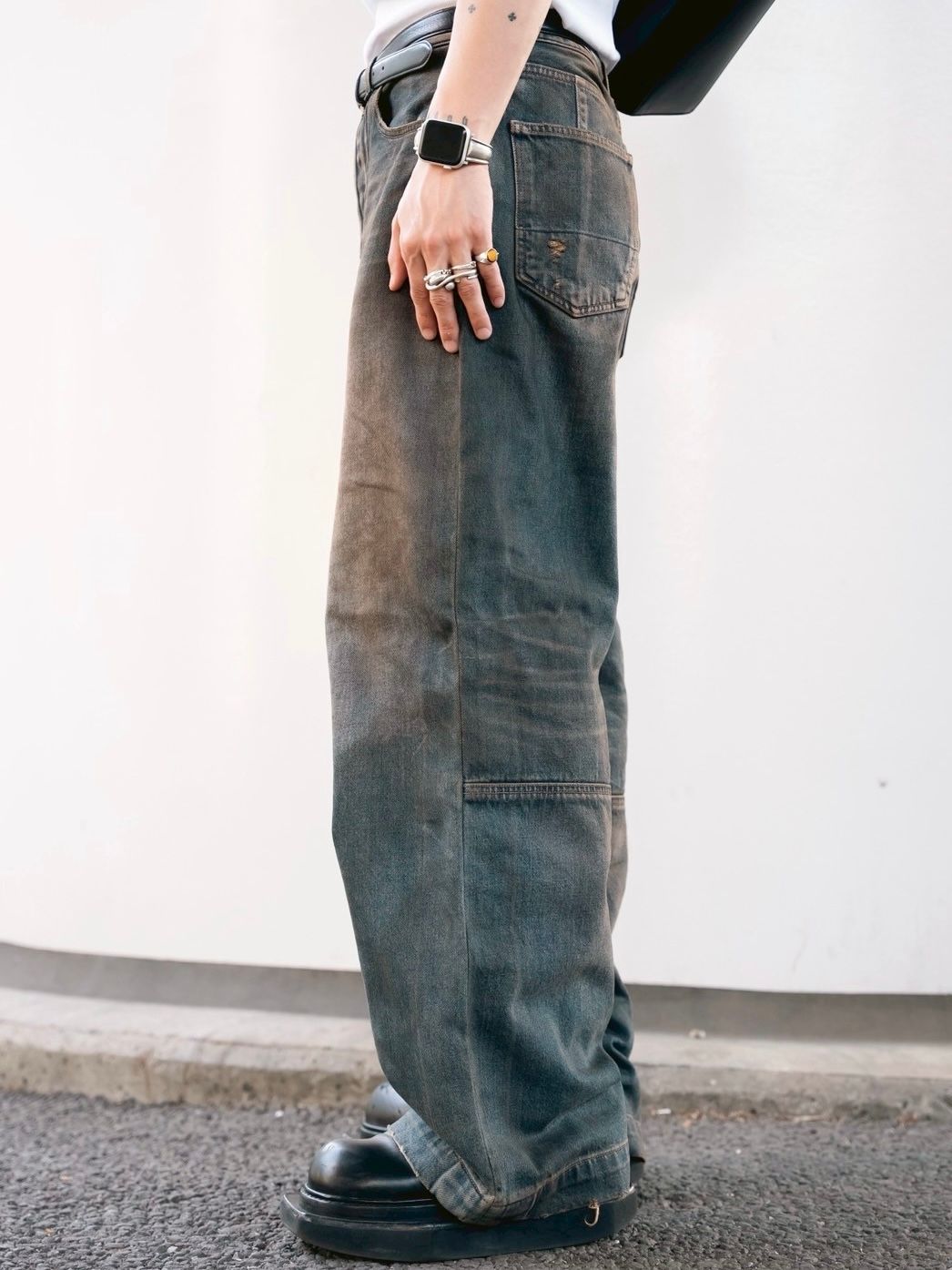 パンツ WIDE SEAM DENIM BAGGY PANTS sublations SUBLATIONS / サブレーションズ】WIDE SEAM DENIM BAGGY PANTS