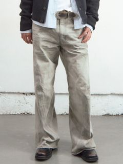 【26SS】 3D ツイステッド ワイド レッグ ジーンズ デニム パンツ / 3D TWISTED WIDE LEG JEANS / LIGHT FADED GREY (グレー)