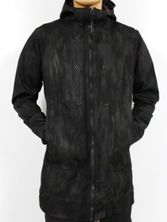 【25SS】テック ジャージー ロング パーカ TECH JERSEY LONG PARKA_4HOLE / ブラック