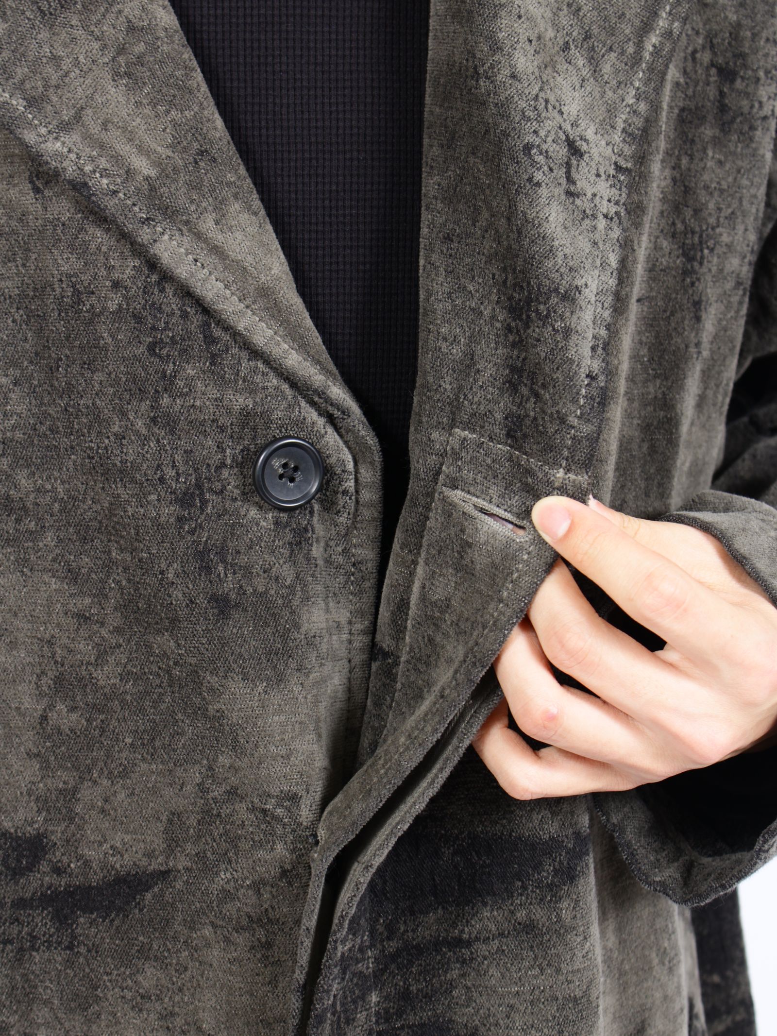 【26AW】モール ジャガード デニム コート / MOLE JACQUARD DENIM COAT / グレー