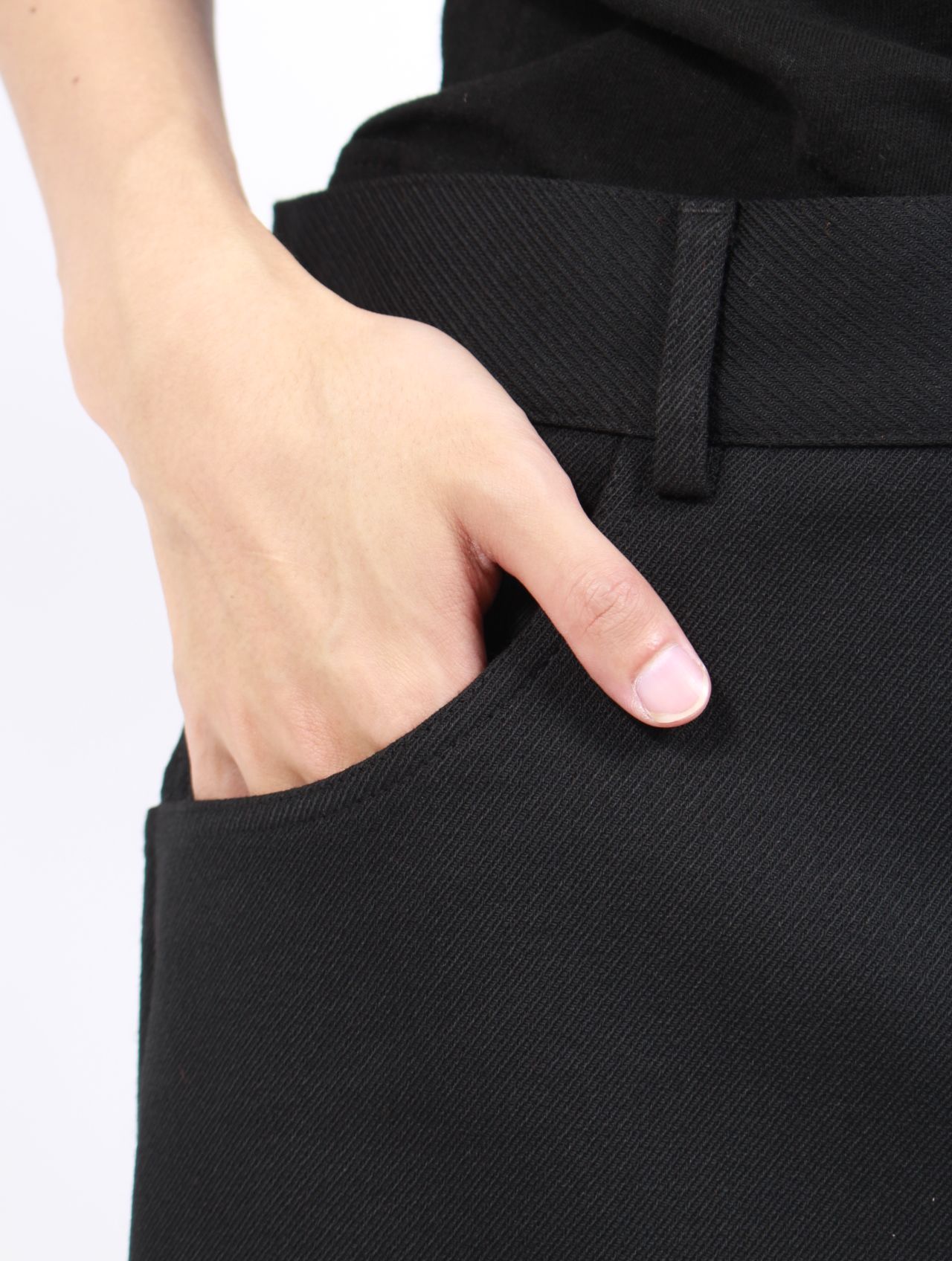 【25AW】 オクタイ トラウザー ワイド スラックス パンツ / OKTAI TROUSER / スターディブラック