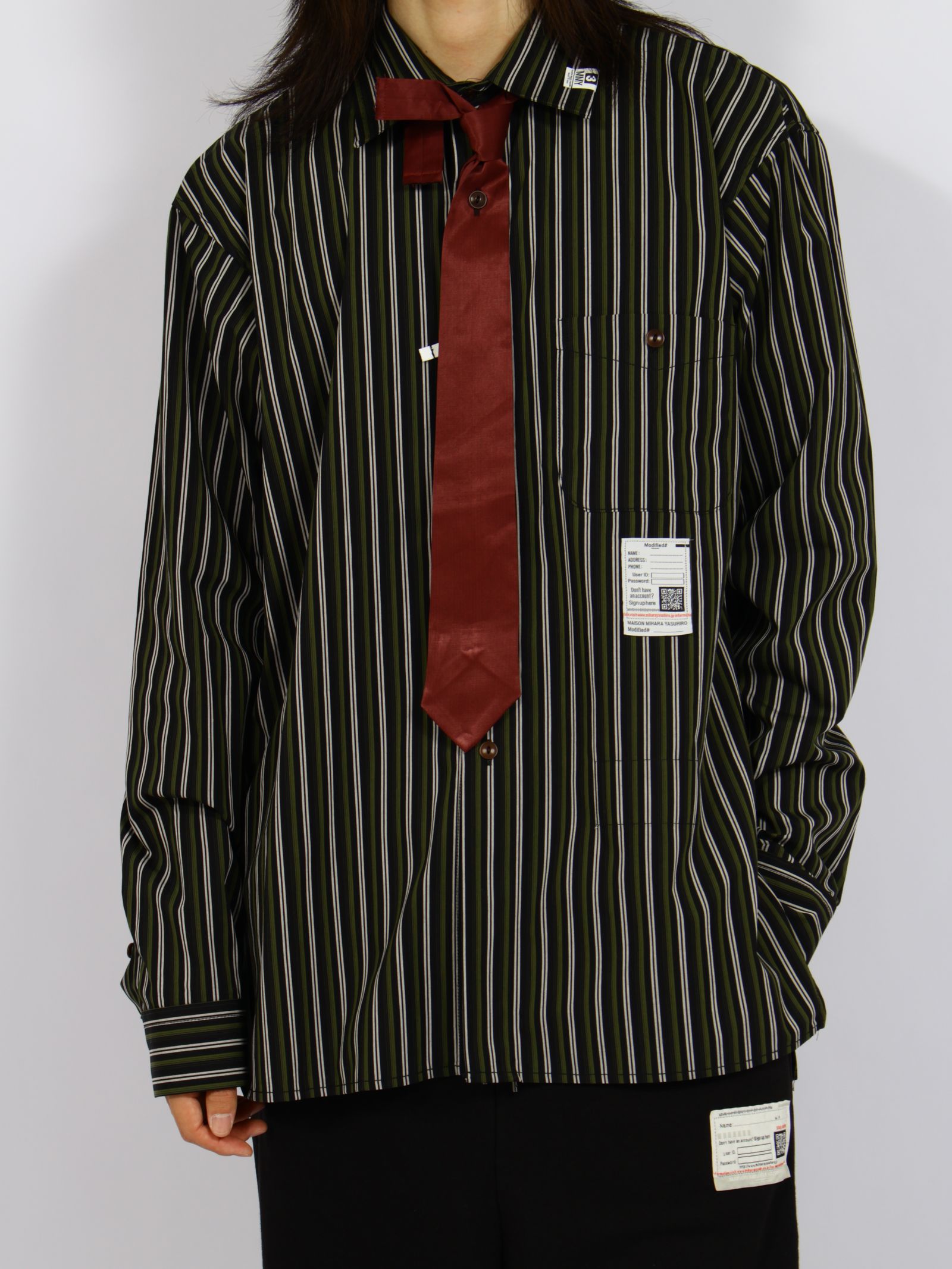 【26AW】 アタッチド タイ ロングスリーブ シャツ / ATTACHED TIE L/S SHIRTS / ブラック