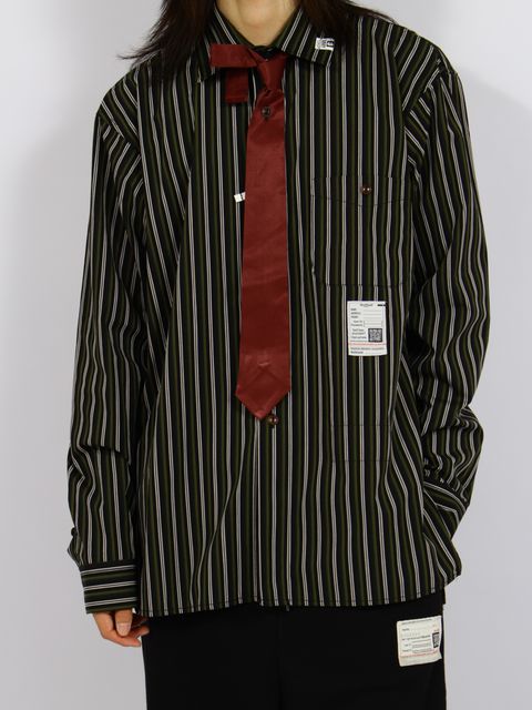 【26AW】アタッチド タイ ロングスリーブ シャツ / ATTACHED TIE L/S SHIRTS / ブラック