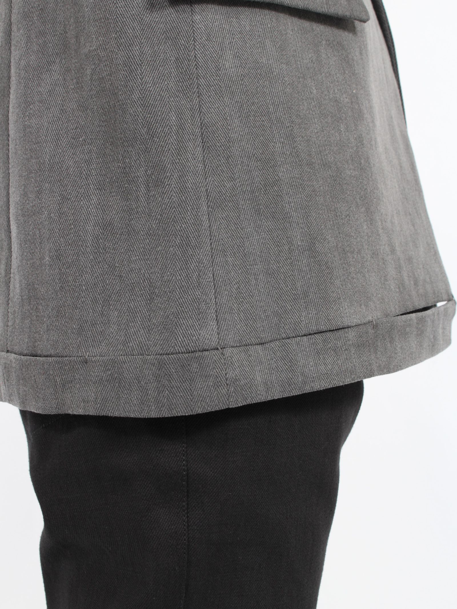 【24AW】モデュラー ヘムジャケット / MODULAR HEM JACKET / オフブラック