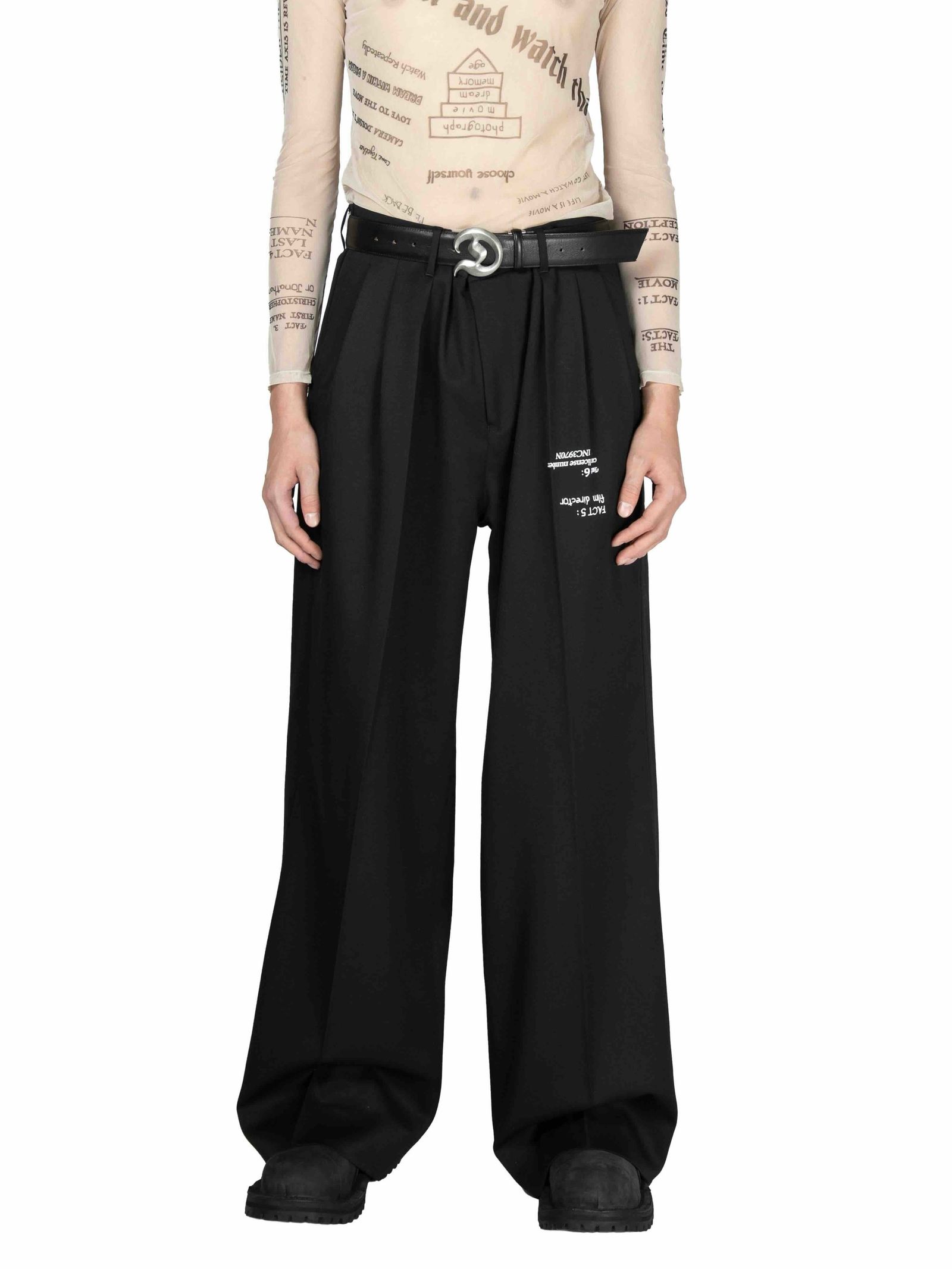 【25AW】Dバックル カウレザー ベルト / "D" BUCKLE VELT / ブラック