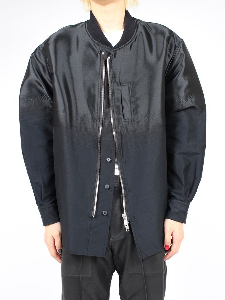 TAAKK - 【24SS】MA-1 グラデーション シャツ / MA-1 SHIRT / ブラック 