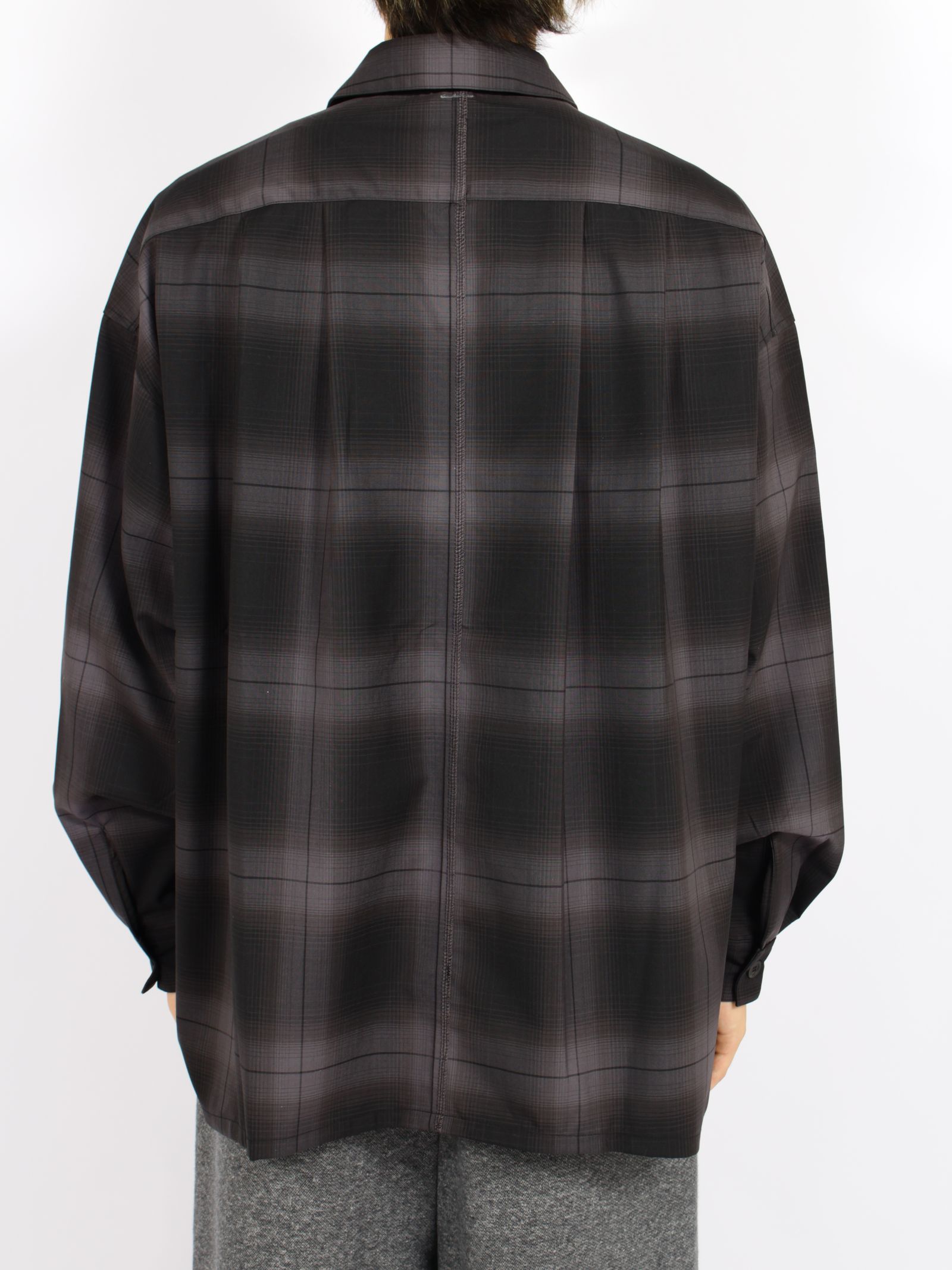 【26AW】ルーミー シャツ 長袖 チャック柄 シャツ / ROOMY SHIRT / ブラック