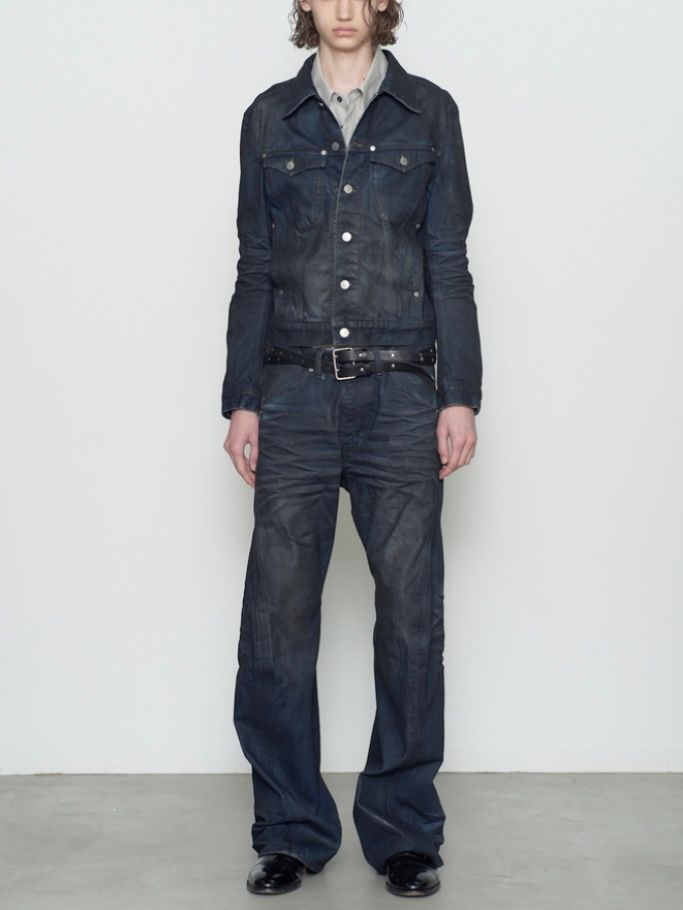 【26AW】3D ツイステッド ジーンズ デニム パンツ コーティング加工 デニム / 3D TWISTED JEANS / LUSTER COATED INDIGO(インディゴ)