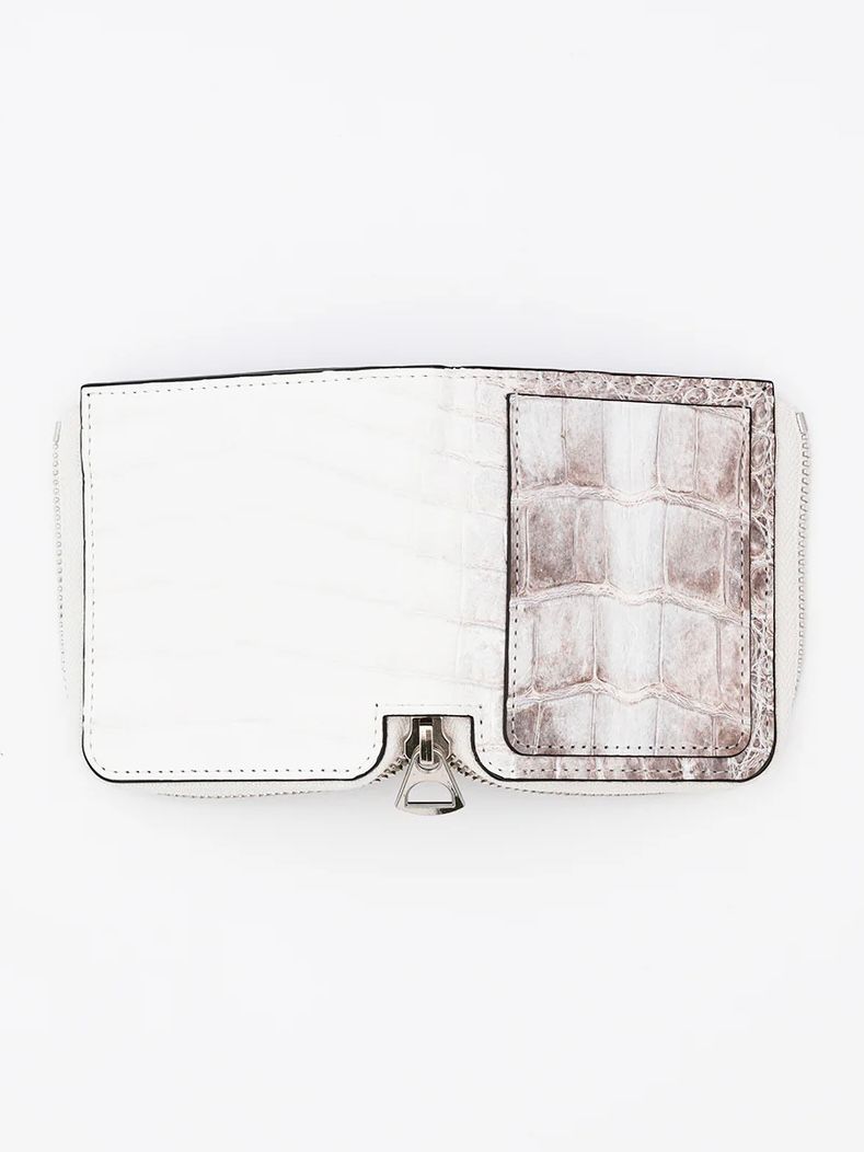 クリスティー ベリー コンパクト ウォレット ヒマラヤ クロコダイルレザー 財布 / CRISTY VERY COMPACT WLT.5 HIMALAYA / ホワイト×グレー