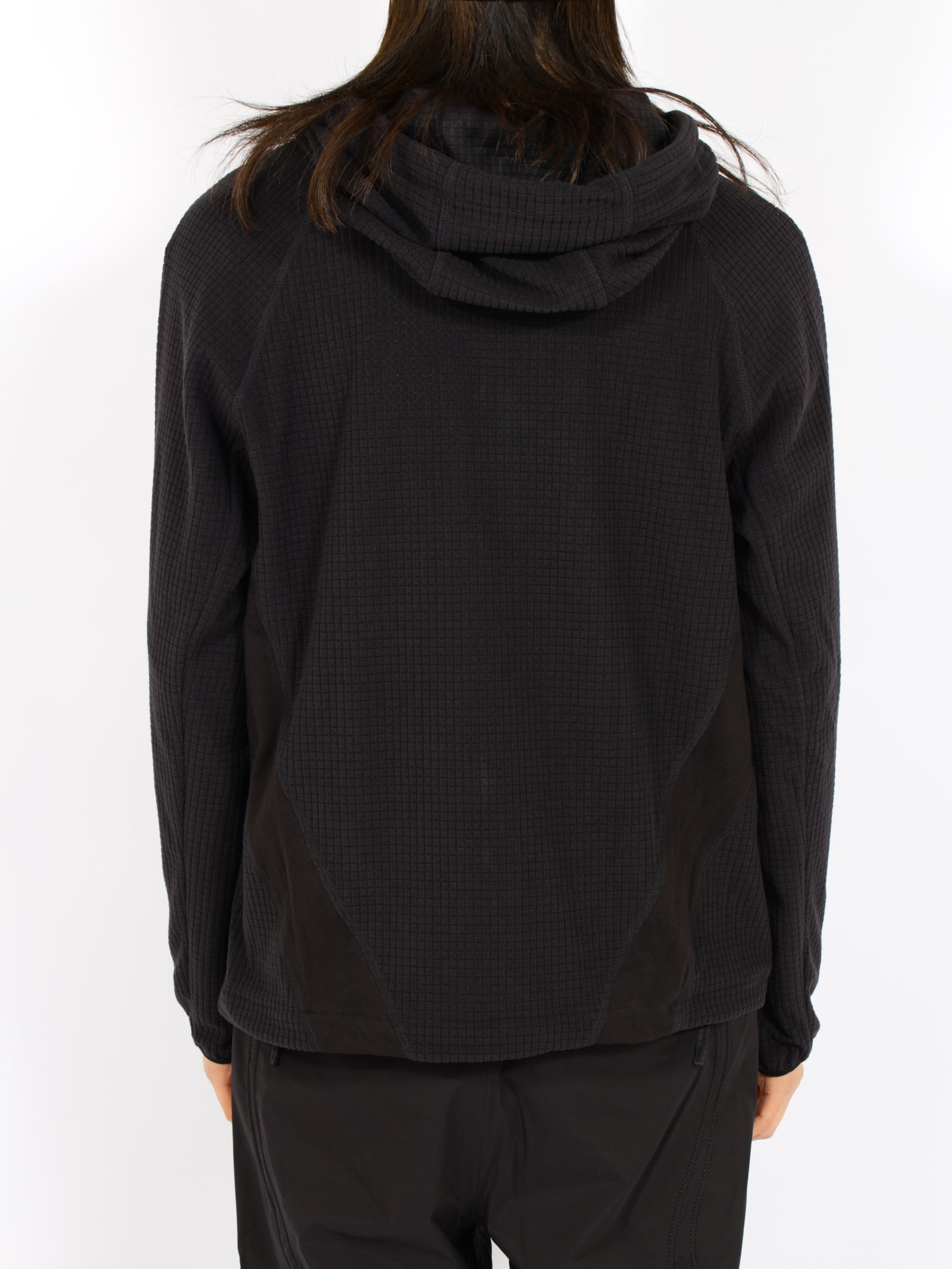 【26AW】グリッド フーディ ジップ アップ / GRID HOODIE ZIP-UP / ブラック
