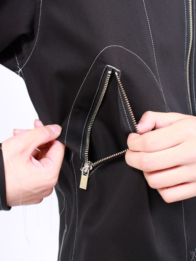 sulvam - 【24SS】ステッチデザイン ジップアップ ジャケット / STITCH 